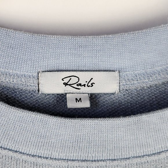 Rails Reeves Blue Mint Dip Dye Ombre Sweatshirt sz M - Picture 3 of 10
